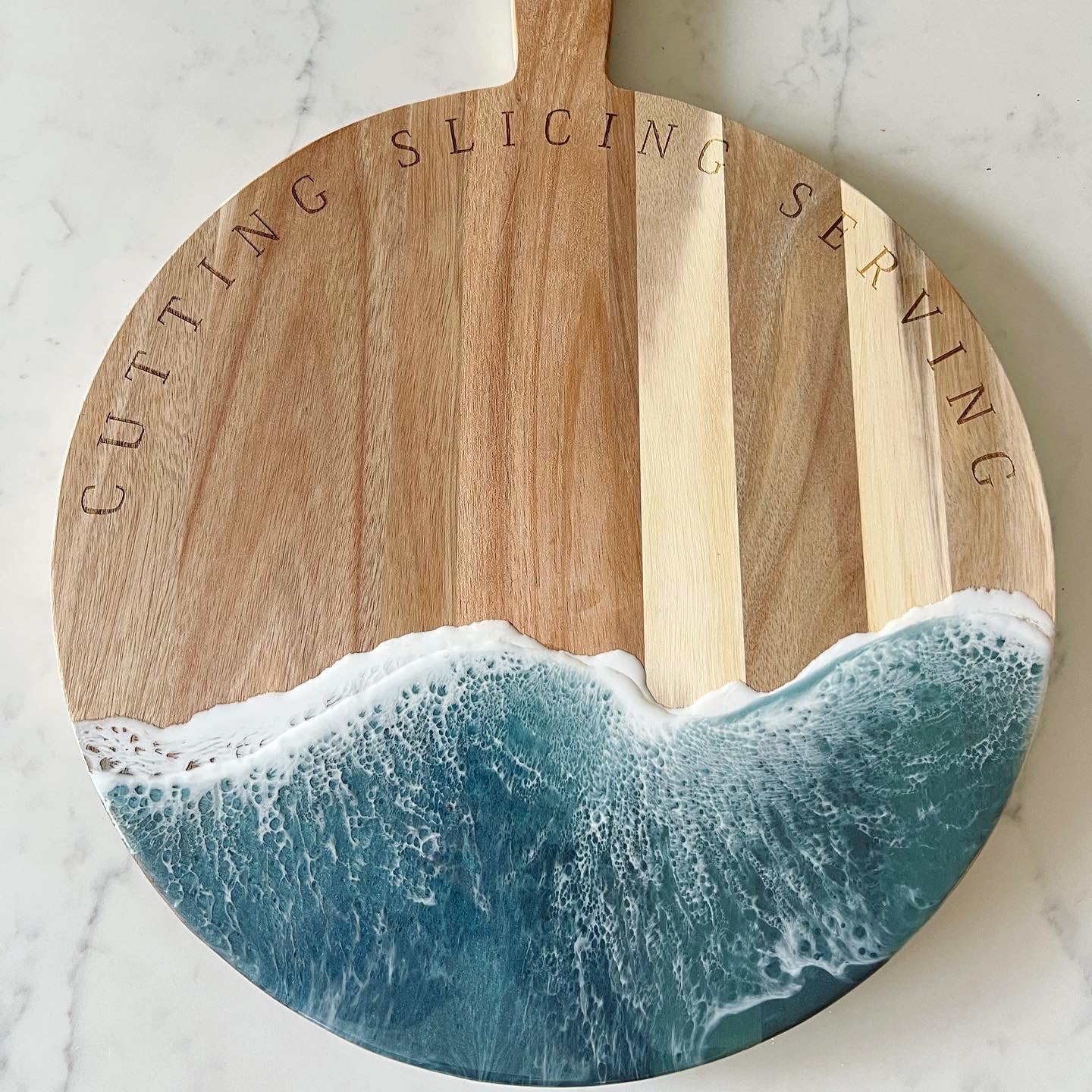 Double ocean wave cheese board