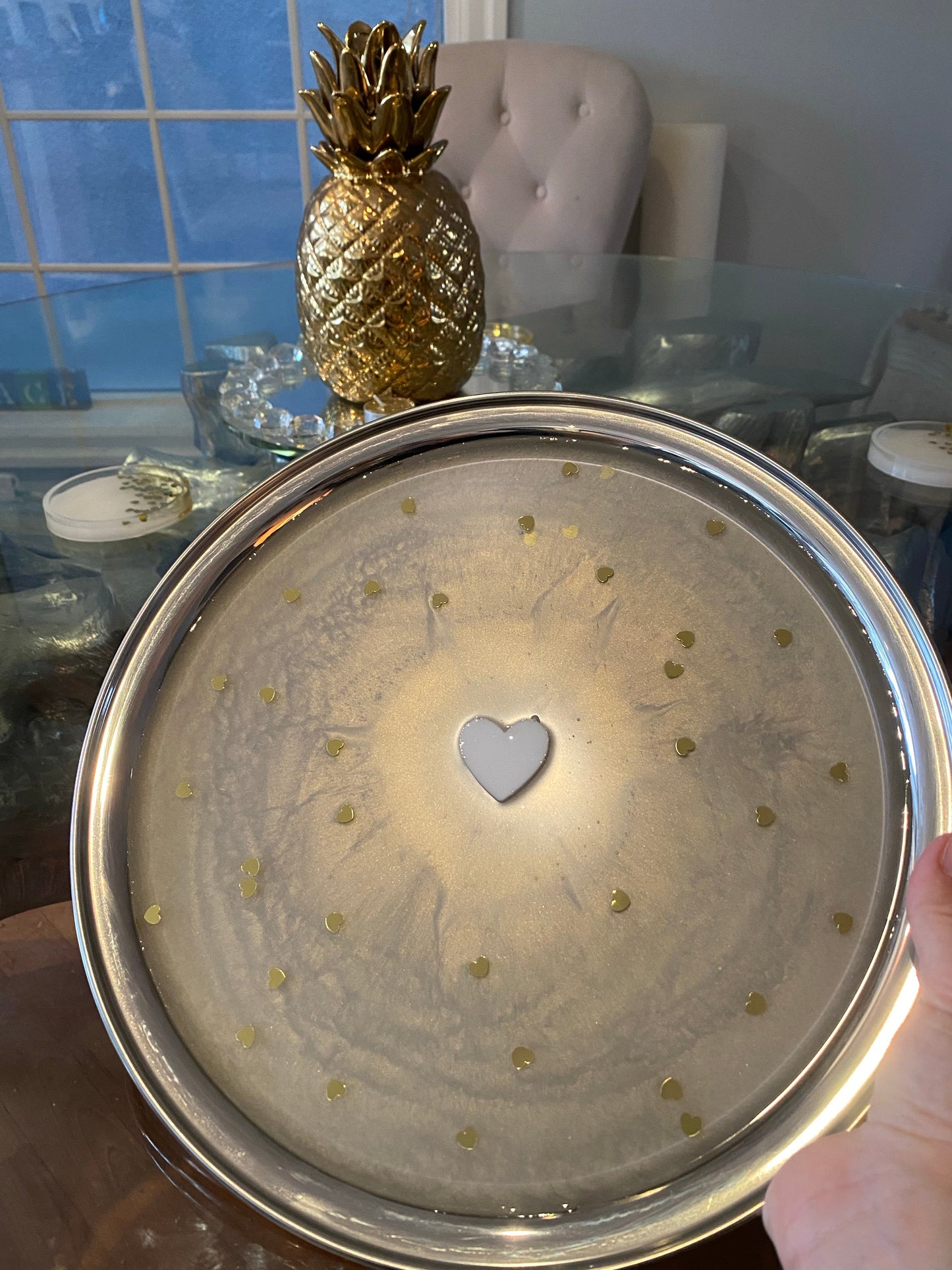 Stainless steel resin serving tray!