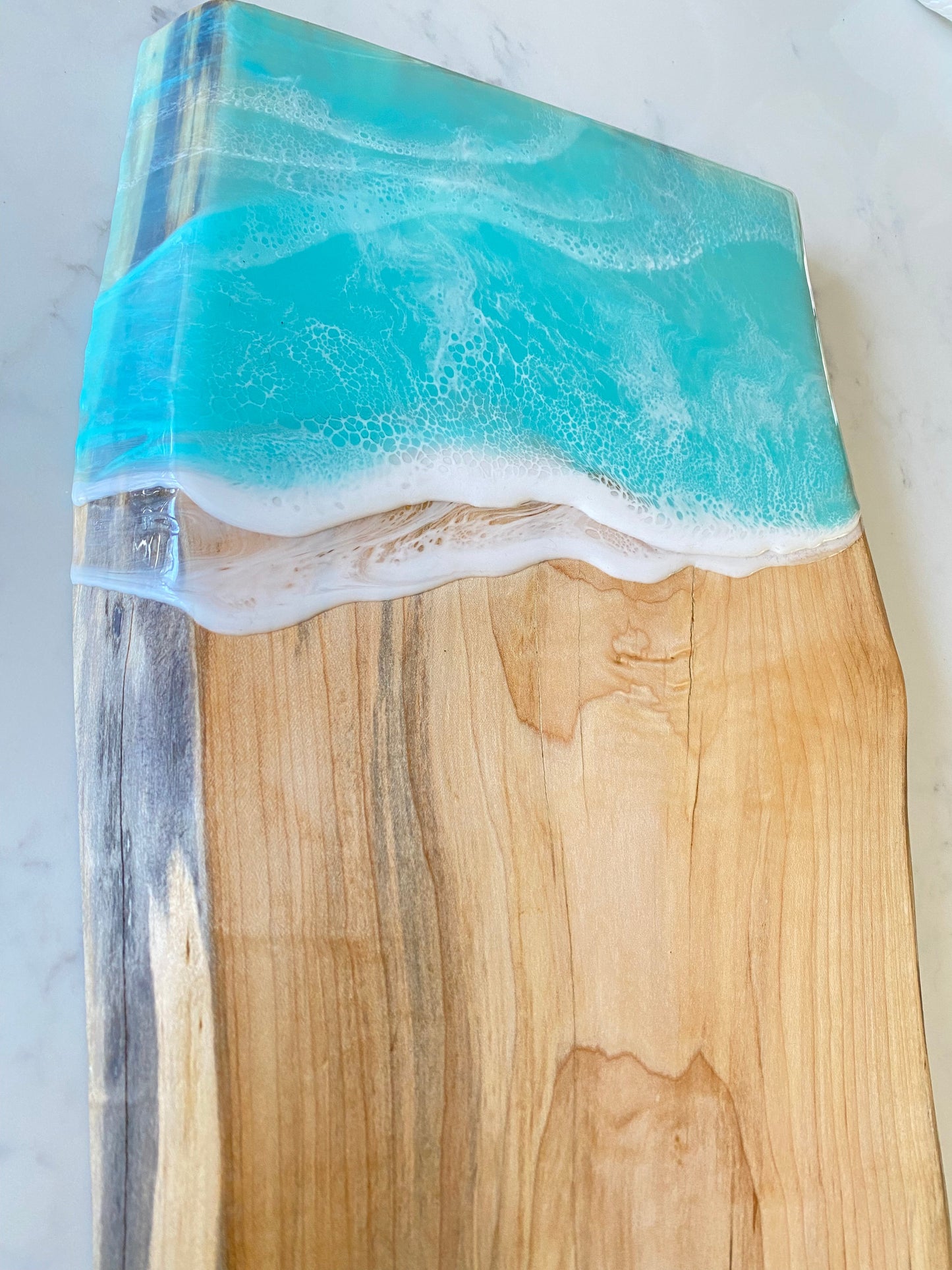 Double layer ocean π resin charcuterie board