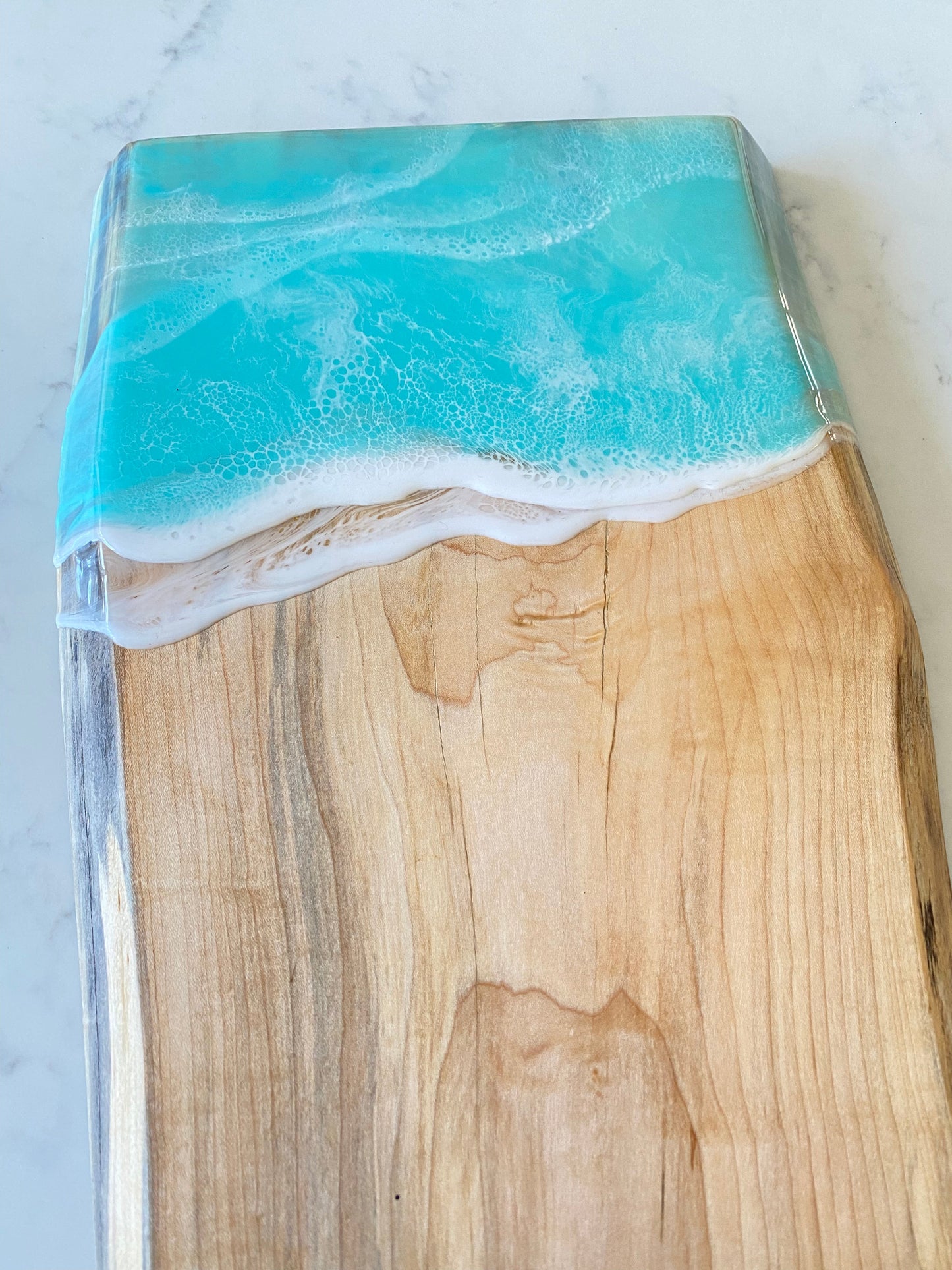 Double layer ocean π resin charcuterie board