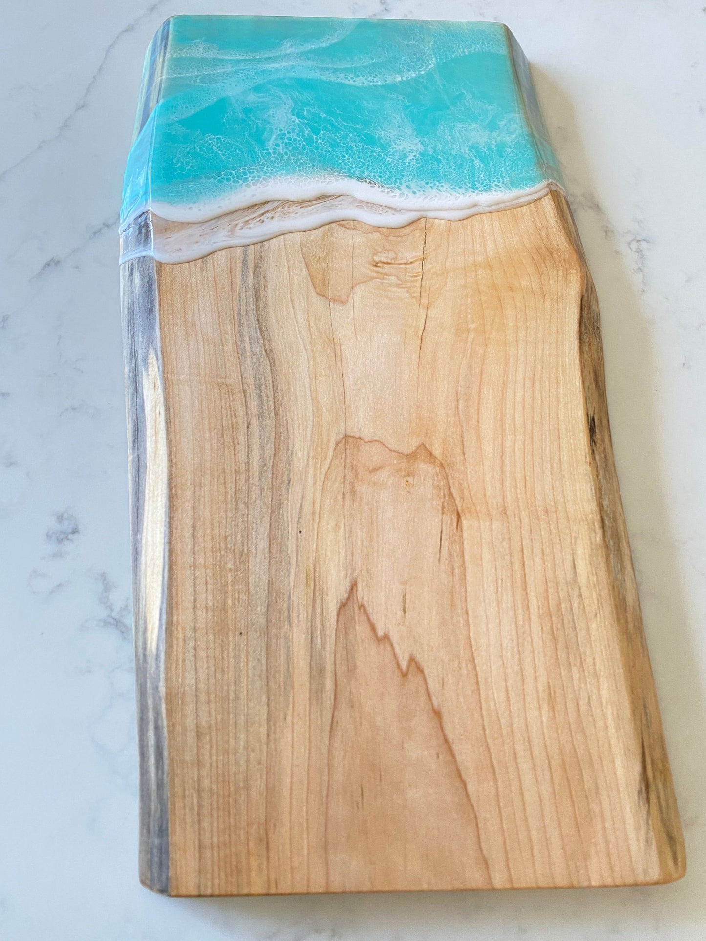 Double layer ocean π resin charcuterie board