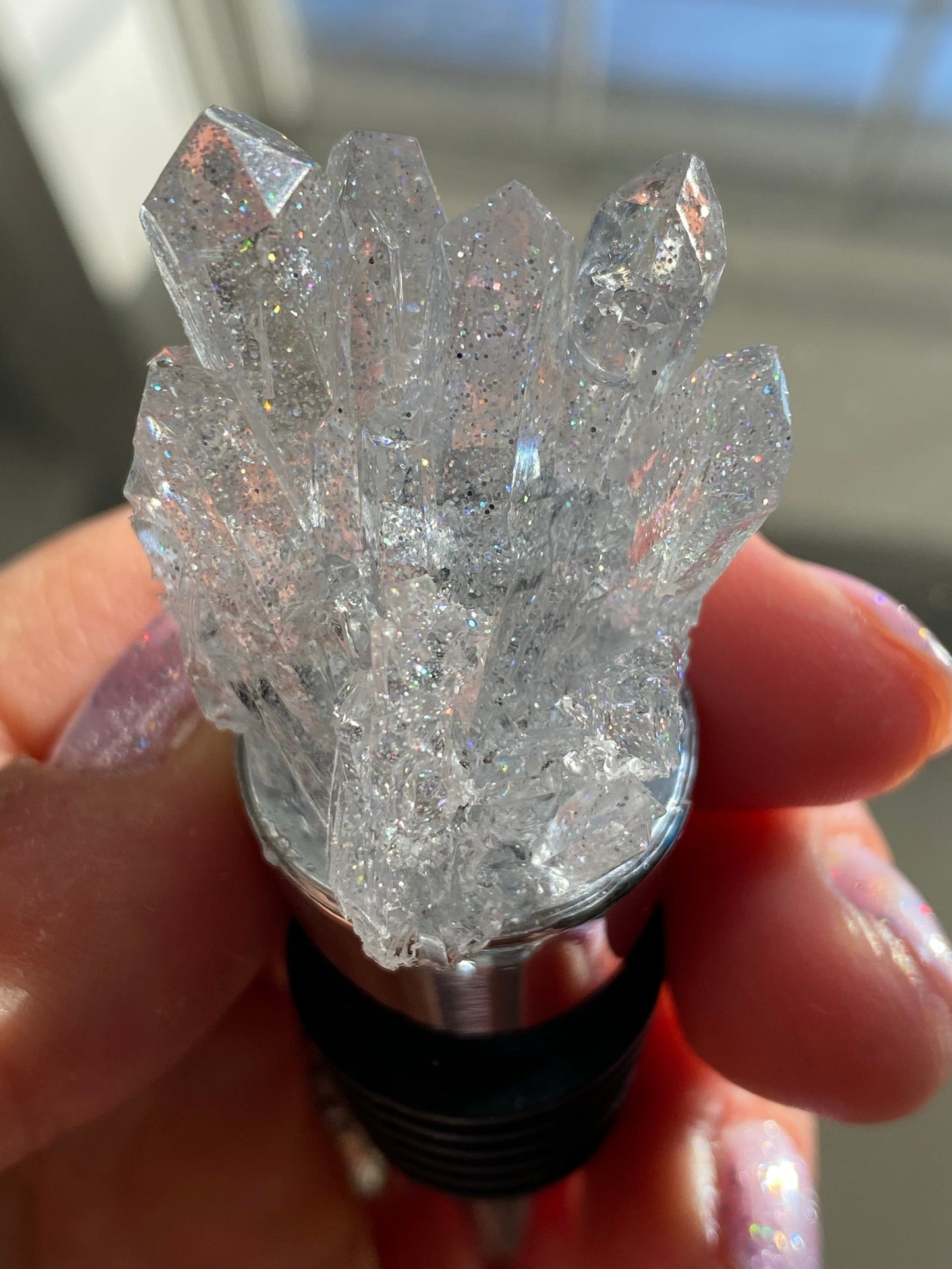 Crystal wine stopper