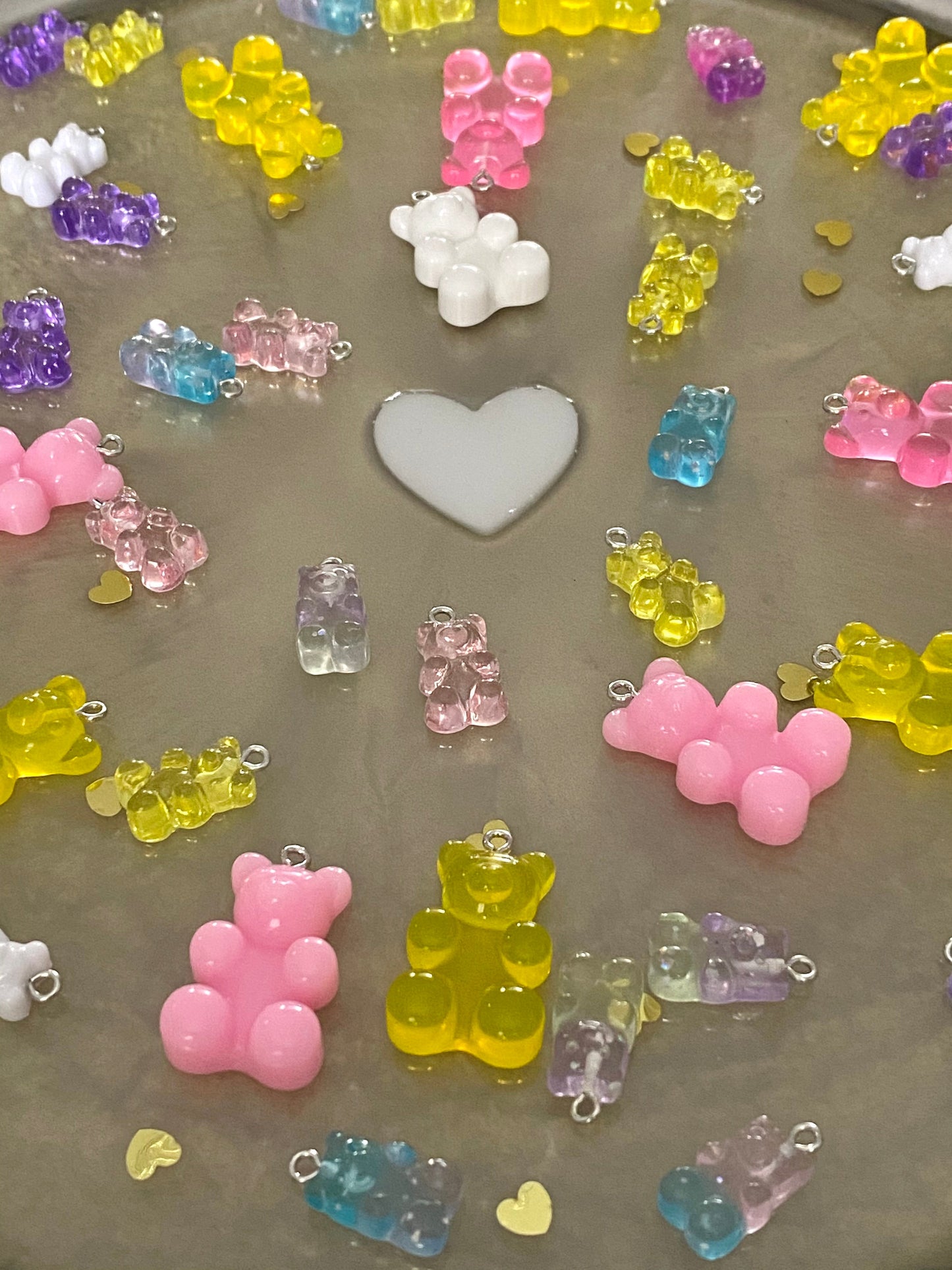 Pastel gummy bear keychains/bag clips!
