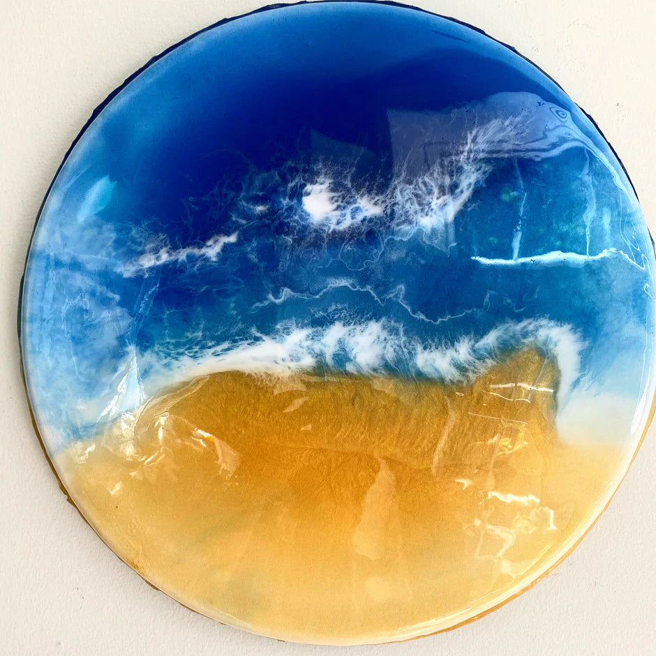 10" round Ukrainian/Ocean Art Piece