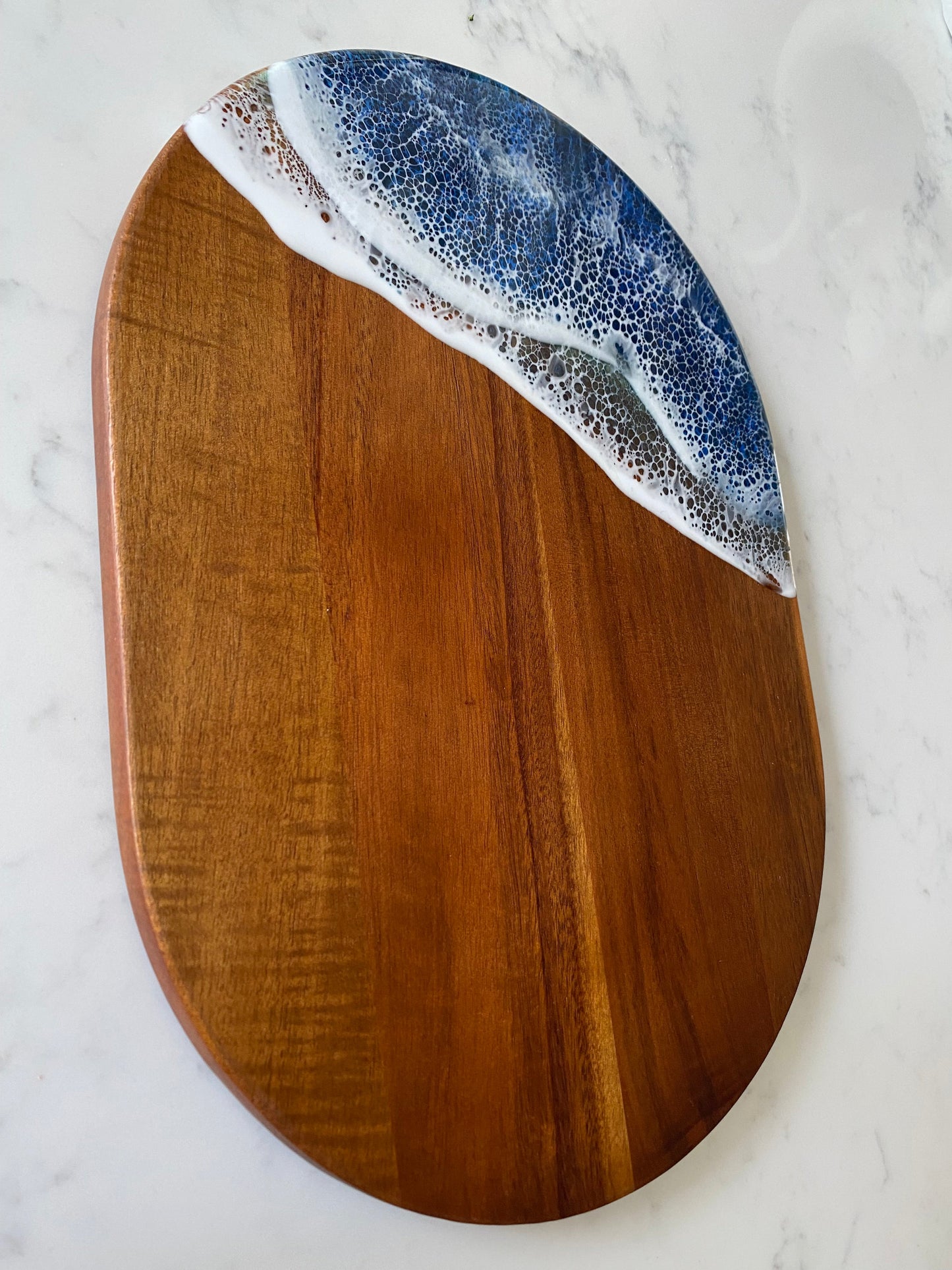 Double ocean wave acacia wood board 🌊