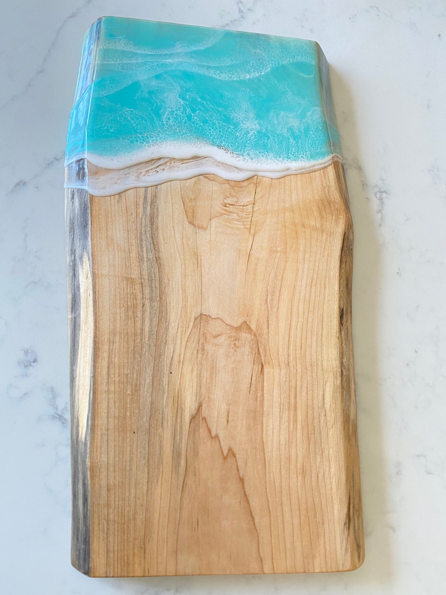 Double layer ocean π resin charcuterie board
