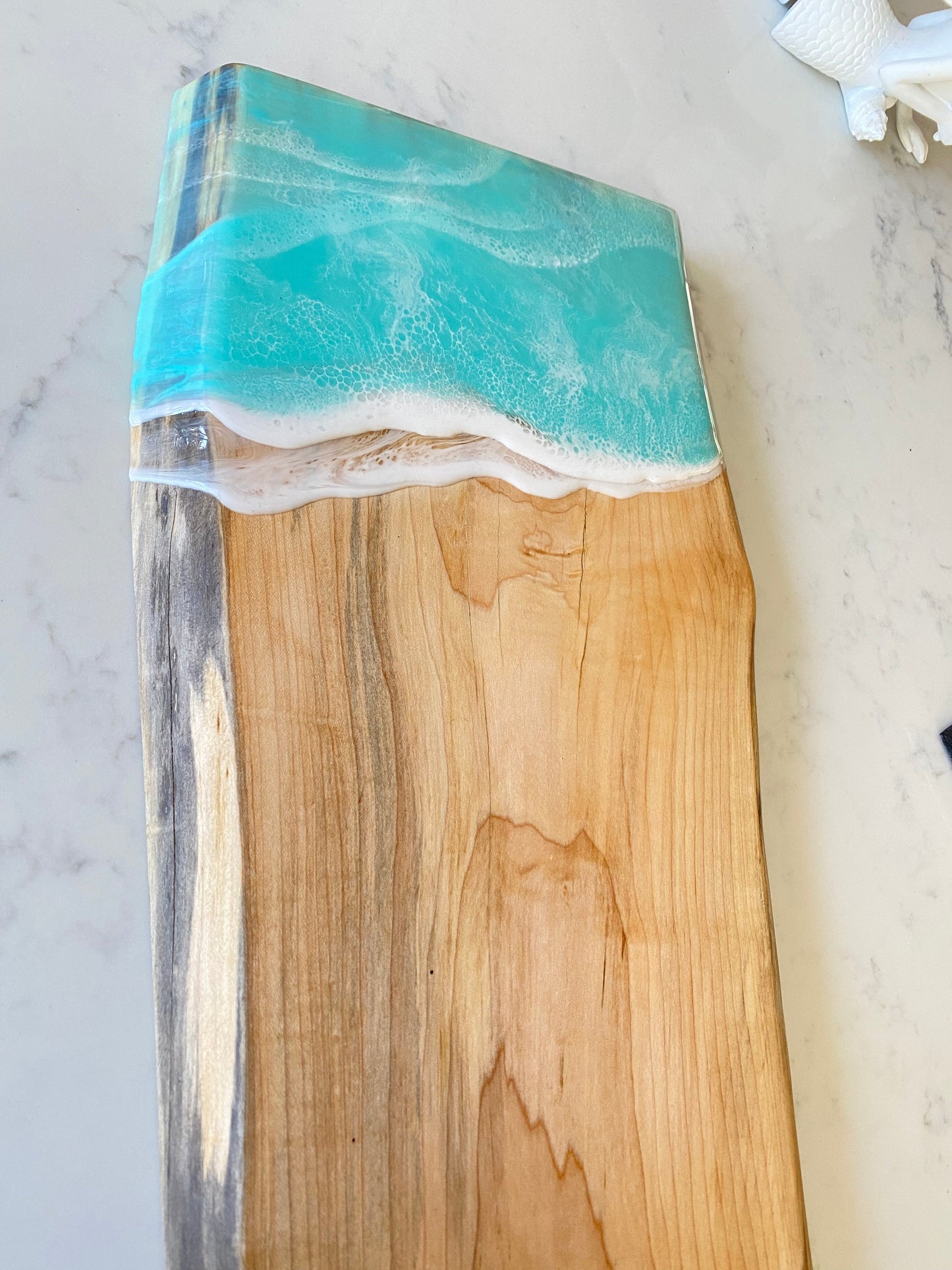 Double layer ocean π resin charcuterie board