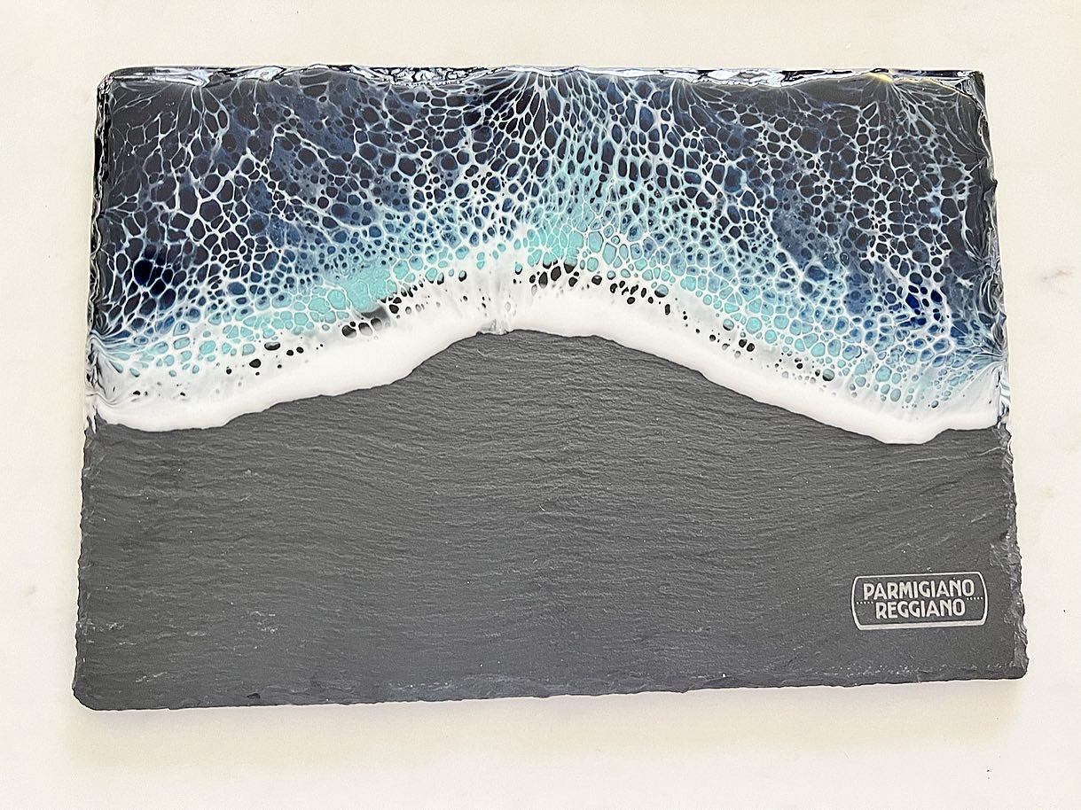 Ocean wave on slate mini