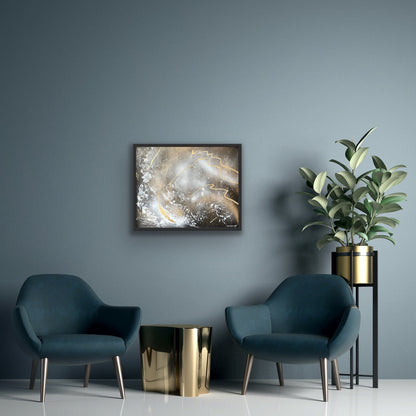 Acrylic and gold leaf on canvas