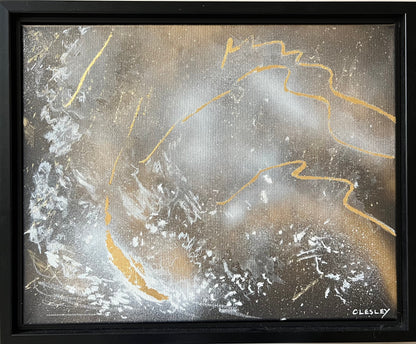Acrylic and gold leaf on canvas