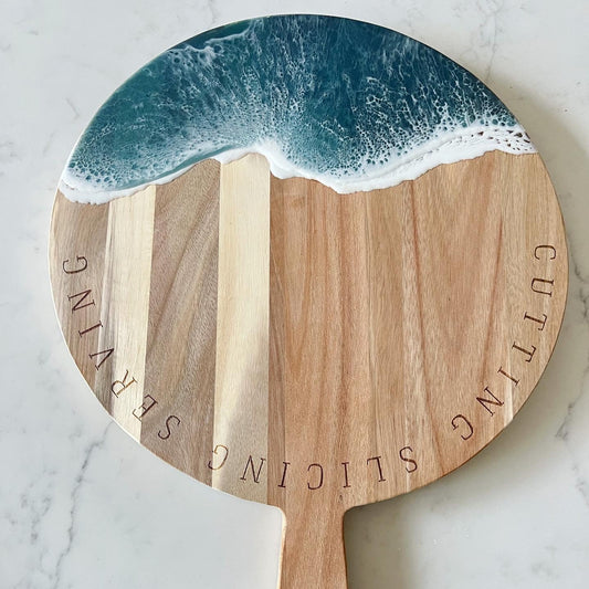 Double ocean wave cheese board