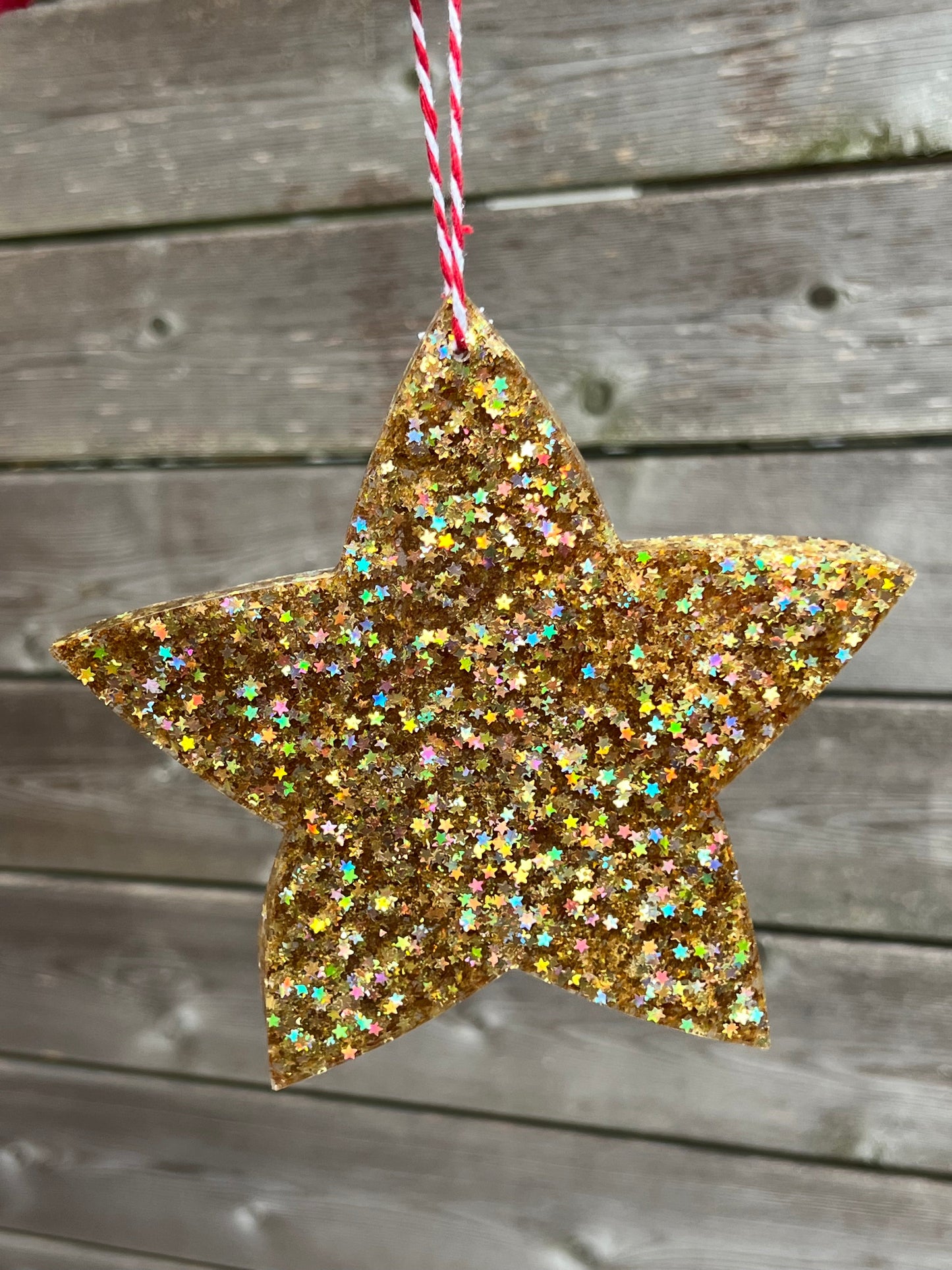 Christmas ornament - oversized gold star