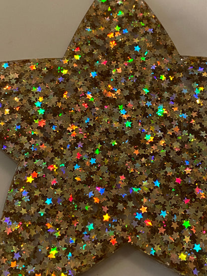 Christmas ornament - oversized gold star