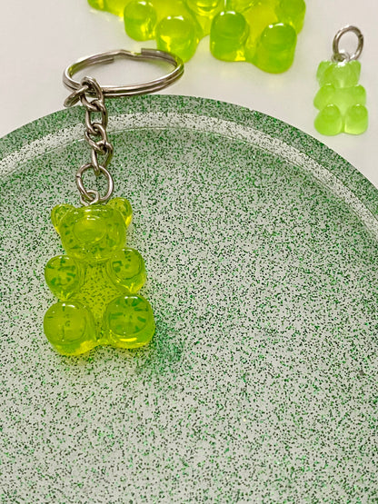 Green gummy bear keychain!
