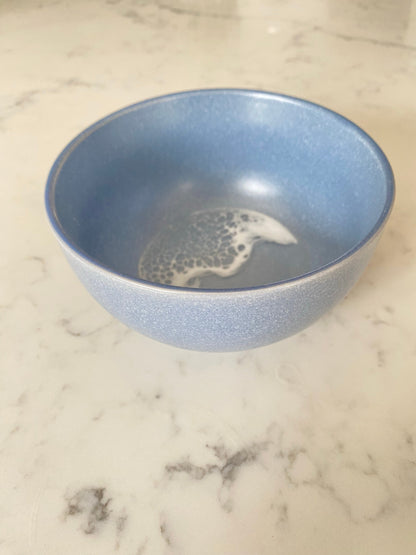 Blue ceramic bowl with resin ocean wave 🌊