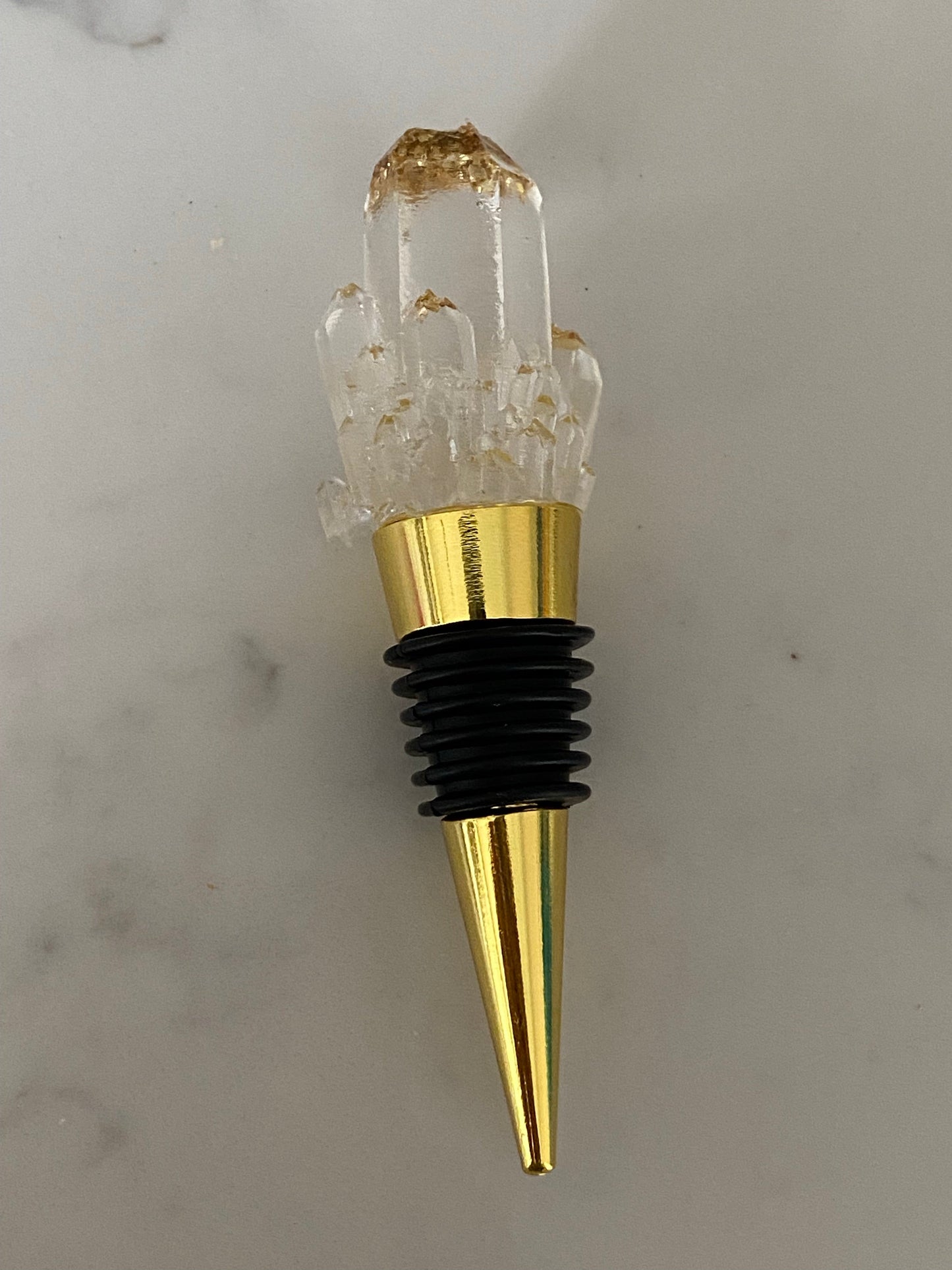 Crystal wine topper