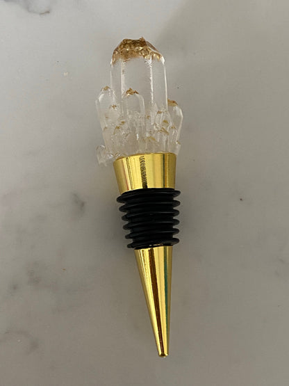 Crystal wine topper