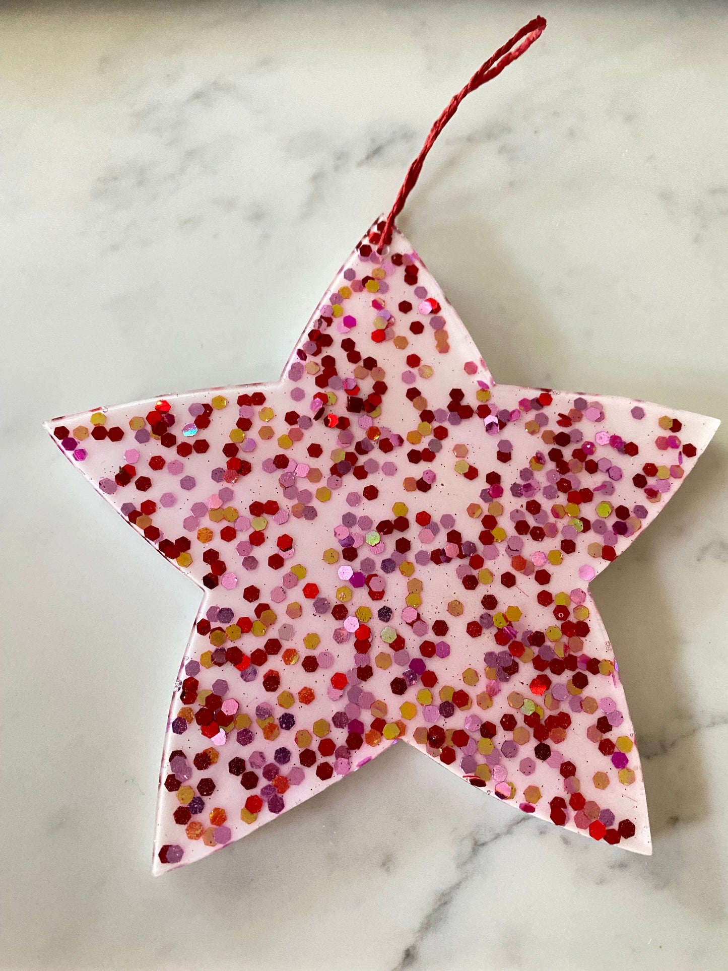 Christmas ornament - Oversized geometric confetti star