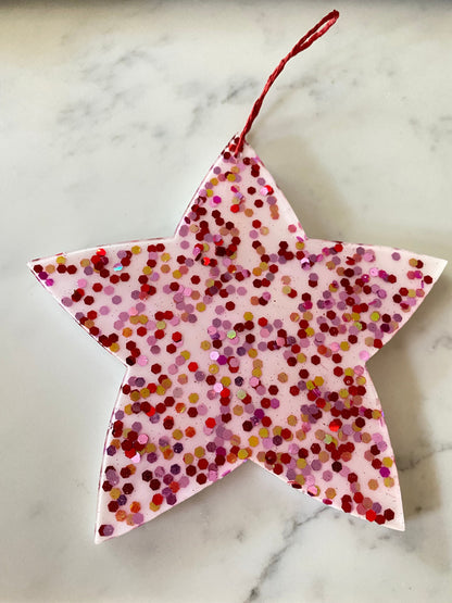 Christmas ornament - Oversized geometric confetti star