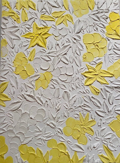 Floral textured art