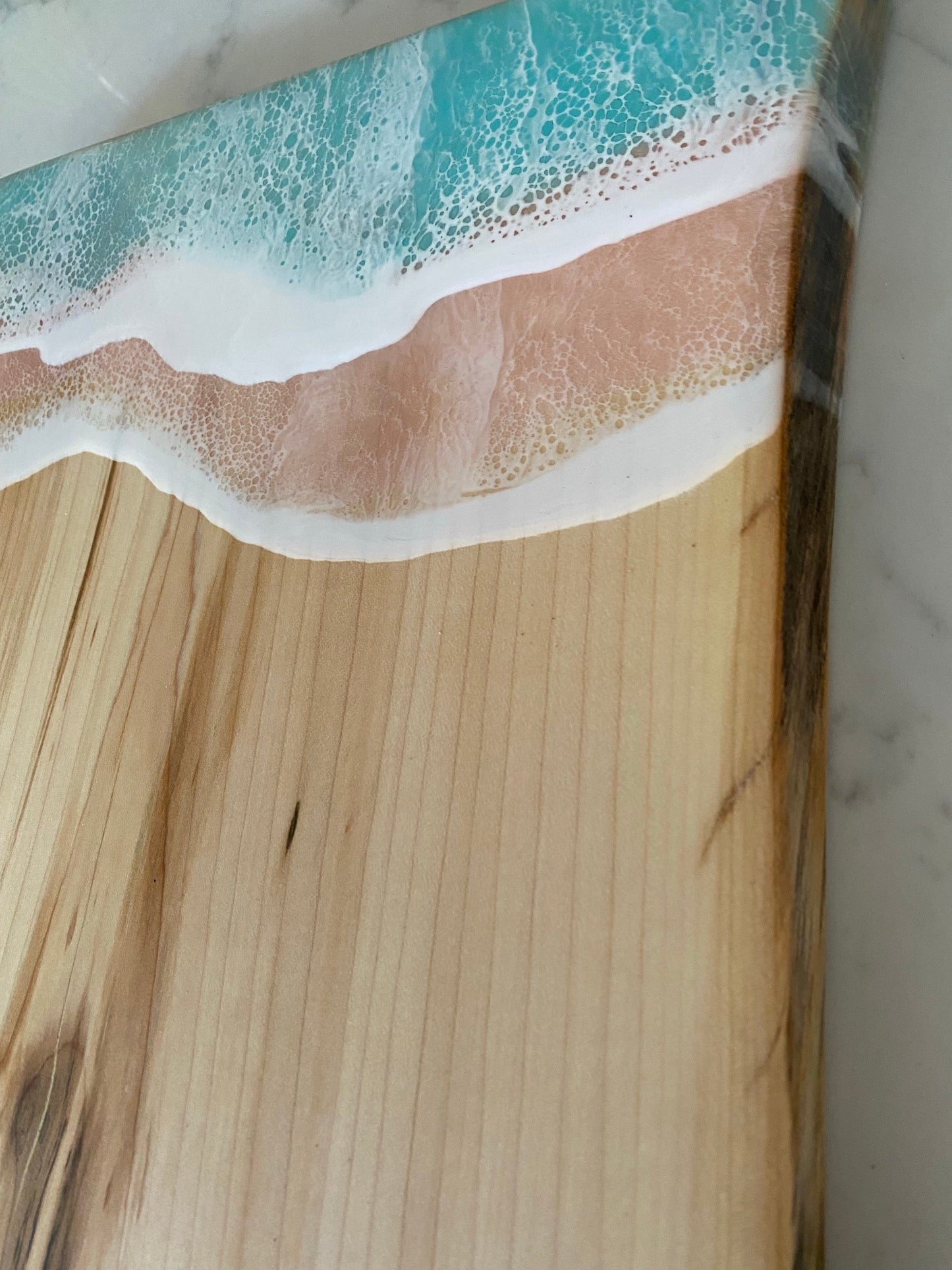 Blush and teal ocean 🌊 charcuterie board.