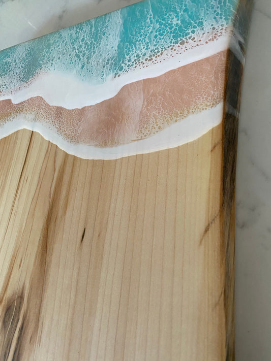 Blush and teal ocean 🌊 charcuterie board.