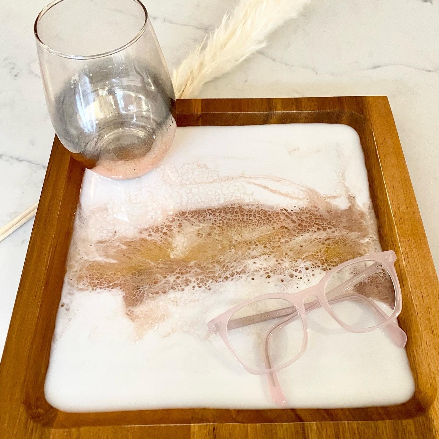 Blush and Gold Resin tray