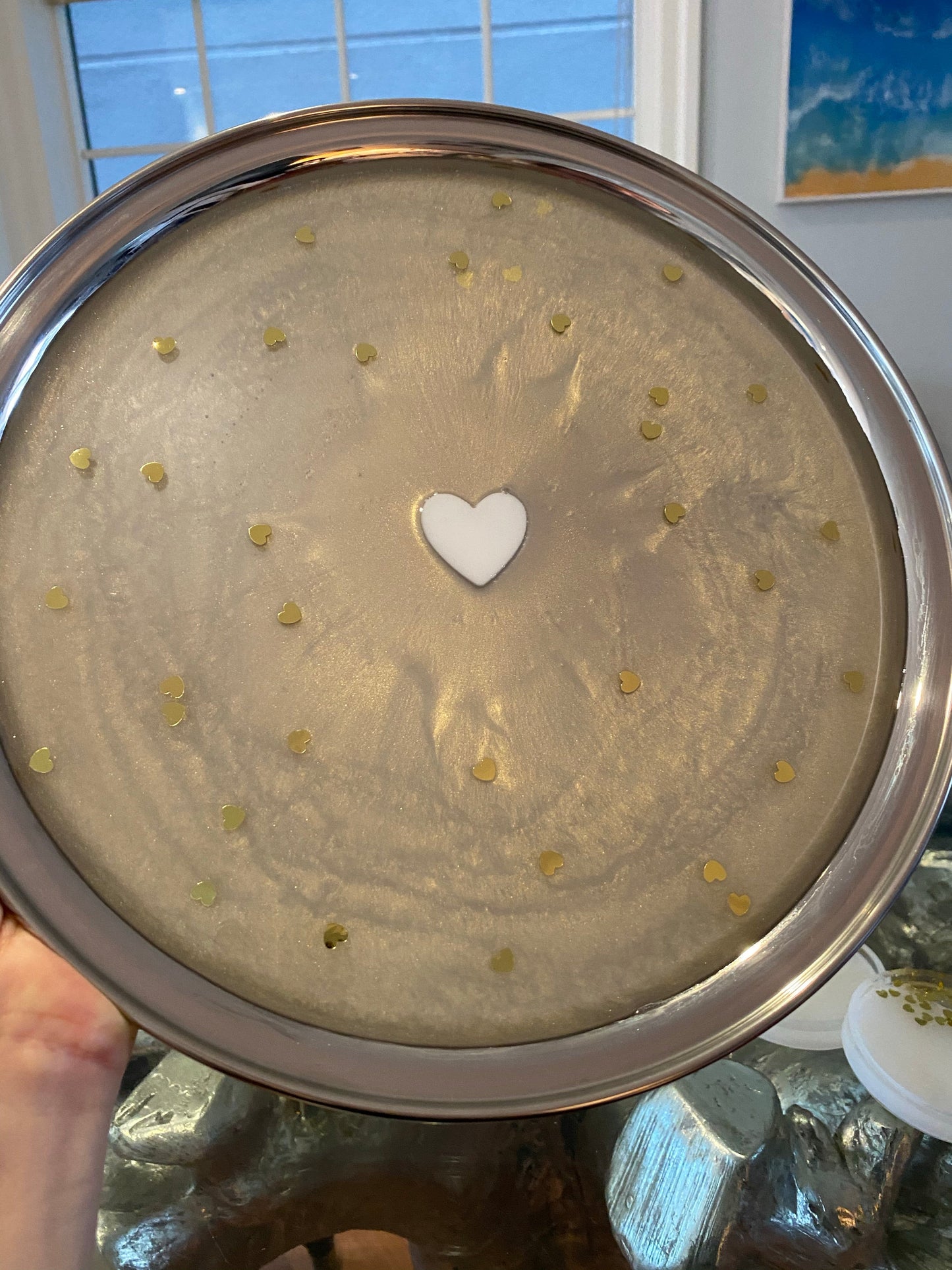 Stainless steel resin serving tray!