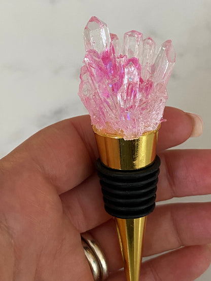 Crystal wine topper