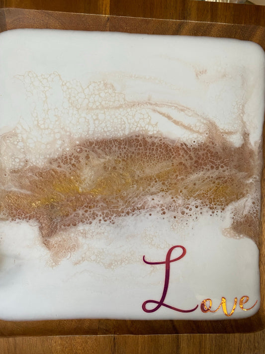 Blush and Gold Resin tray