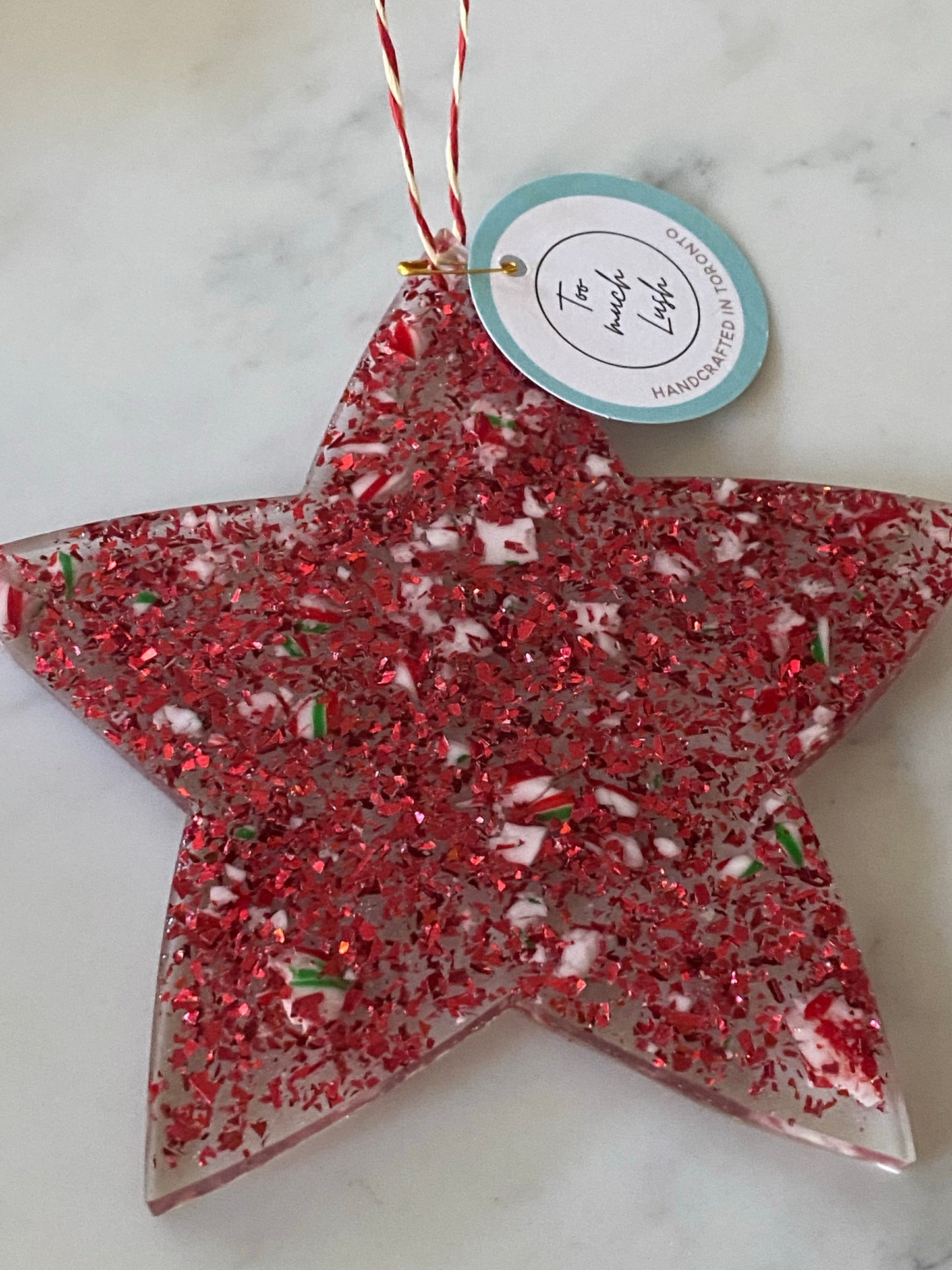 Christmas ornament - Oversized Candy Cane Star