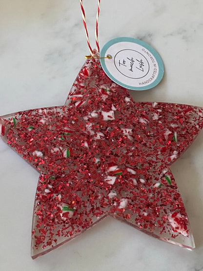 Christmas ornament - Oversized Candy Cane Star