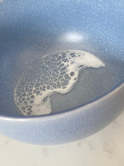 Blue ceramic bowl with resin ocean wave 🌊