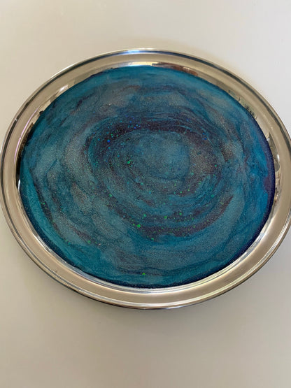 Stainless steel galaxy tray.