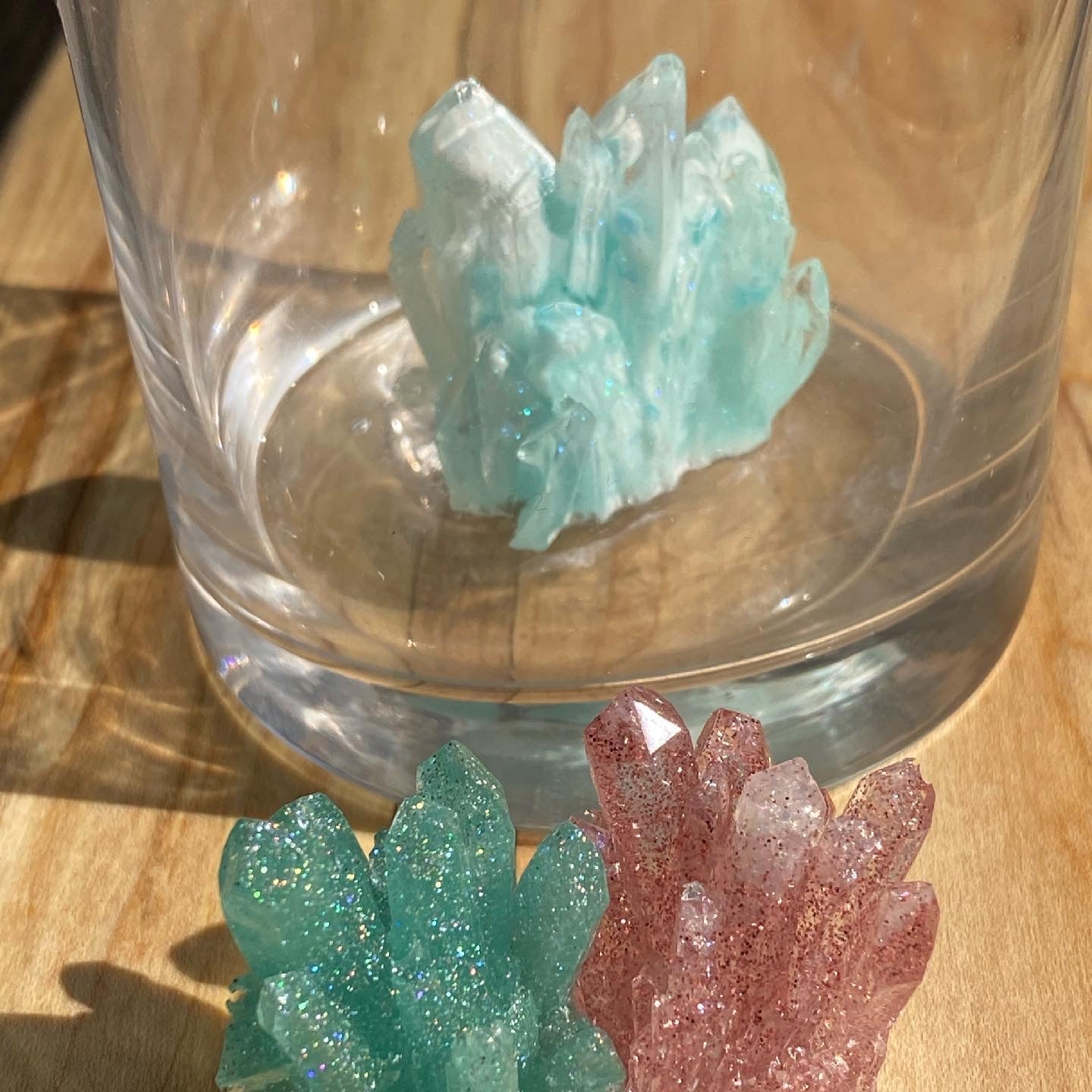 Crystal Resin glass vase.