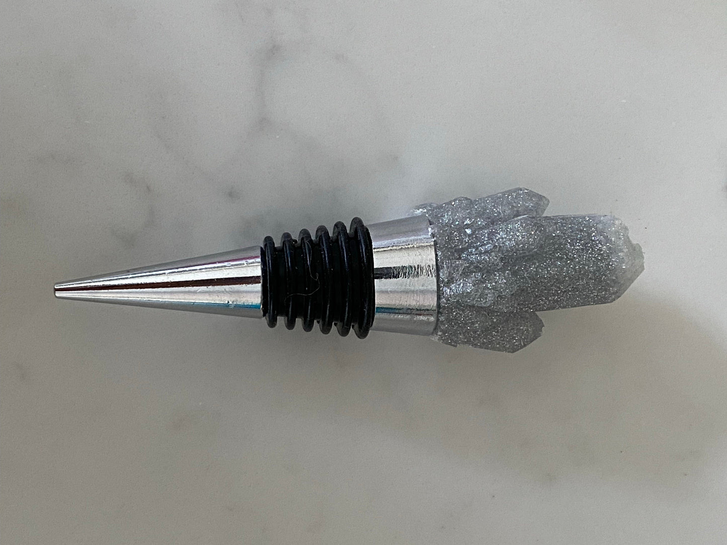 Crystal wine topper