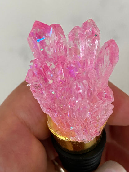 Crystal wine topper