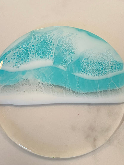 Ocean on acrylic coasters