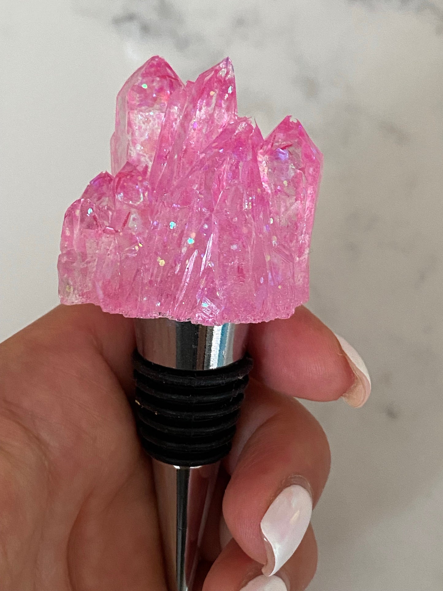 Crystal wine topper