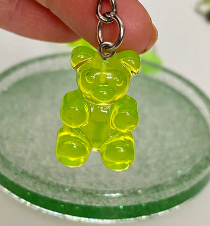 Green gummy bear keychain!