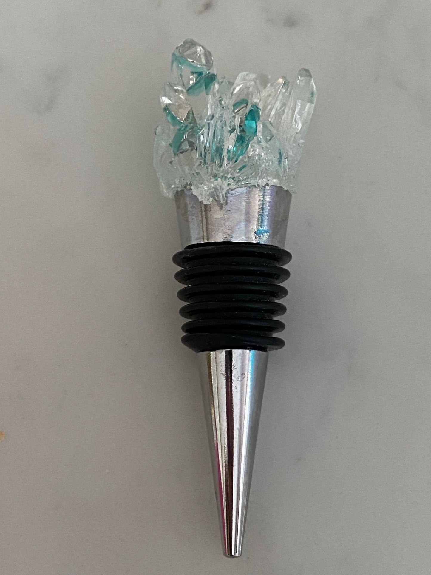 Crystal wine topper