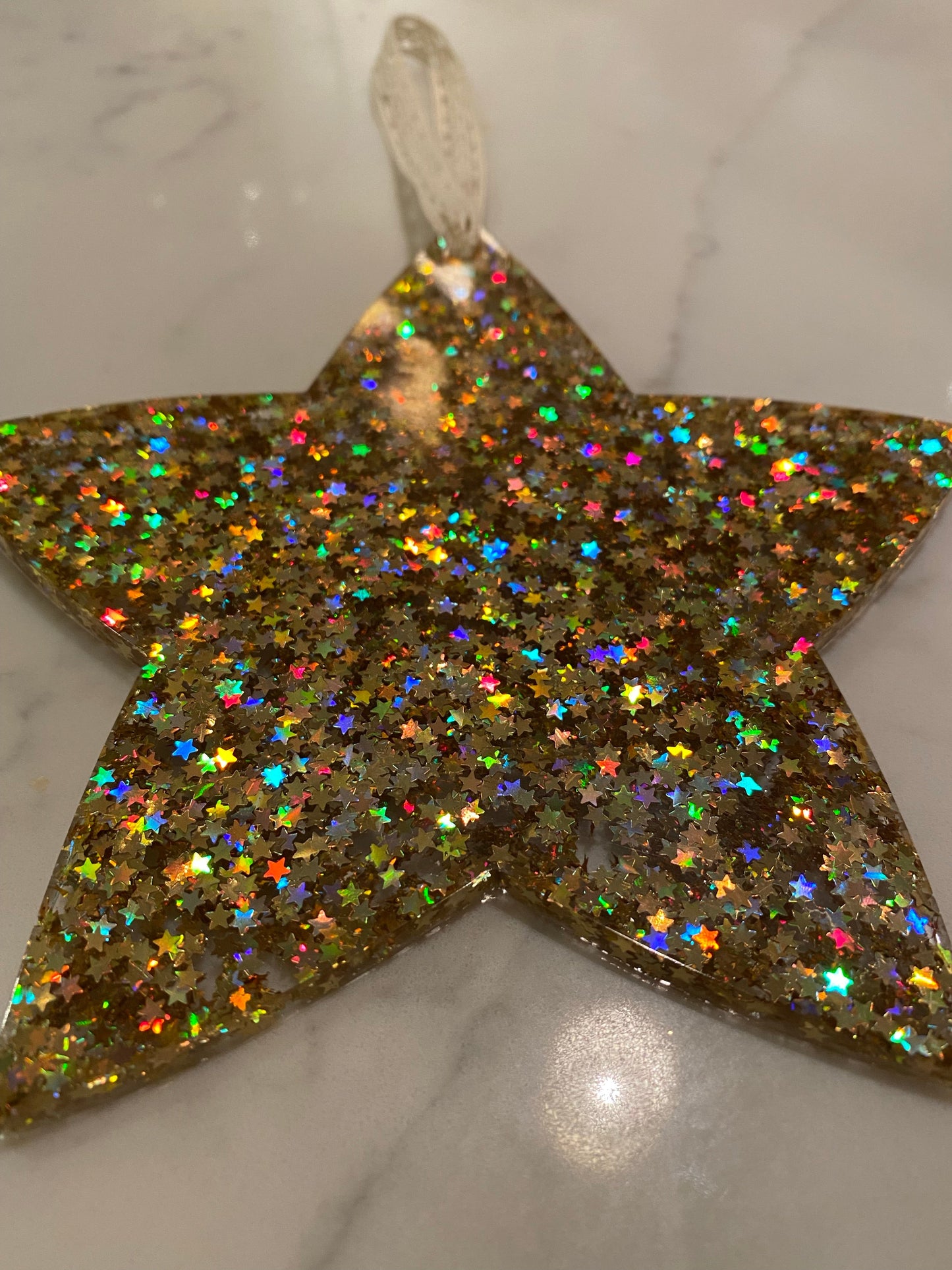 Christmas ornament - oversized gold star