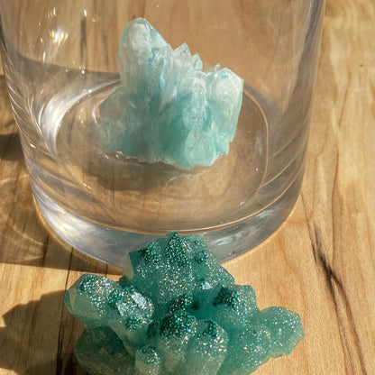Crystal Resin glass vase.