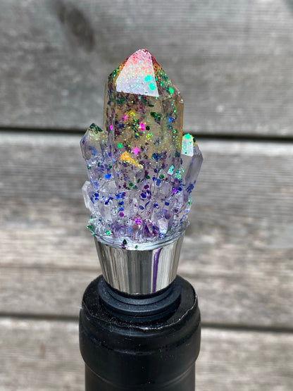 Crystal rainbow wine stopper! 🌈