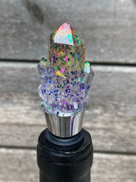 Crystal rainbow wine stopper! 🌈