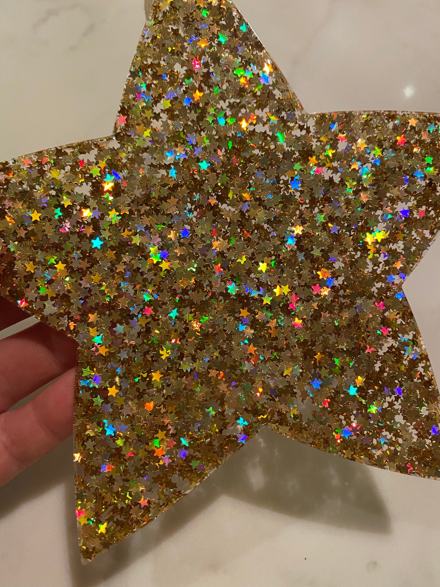 Christmas ornament - oversized gold star