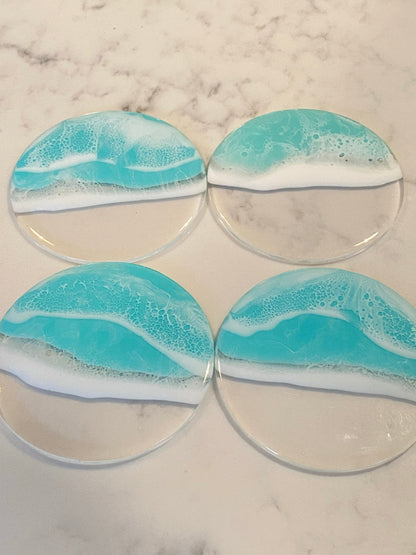 Ocean on acrylic coasters