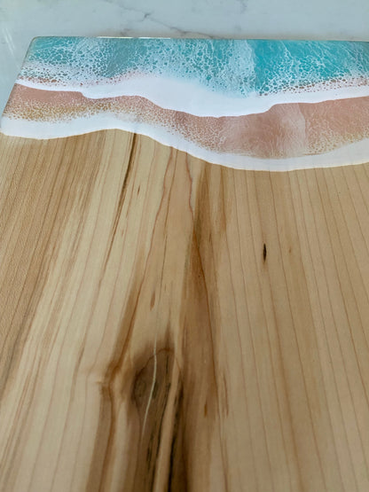 Blush and teal ocean 🌊 charcuterie board.