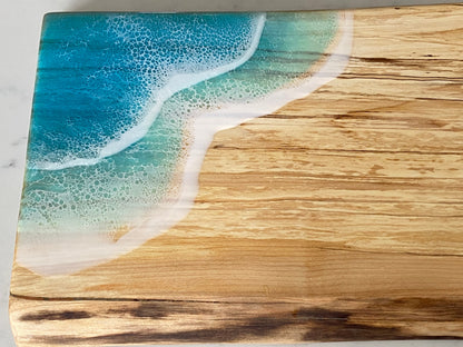 Spalted maple with double ocean resin wave 🌊