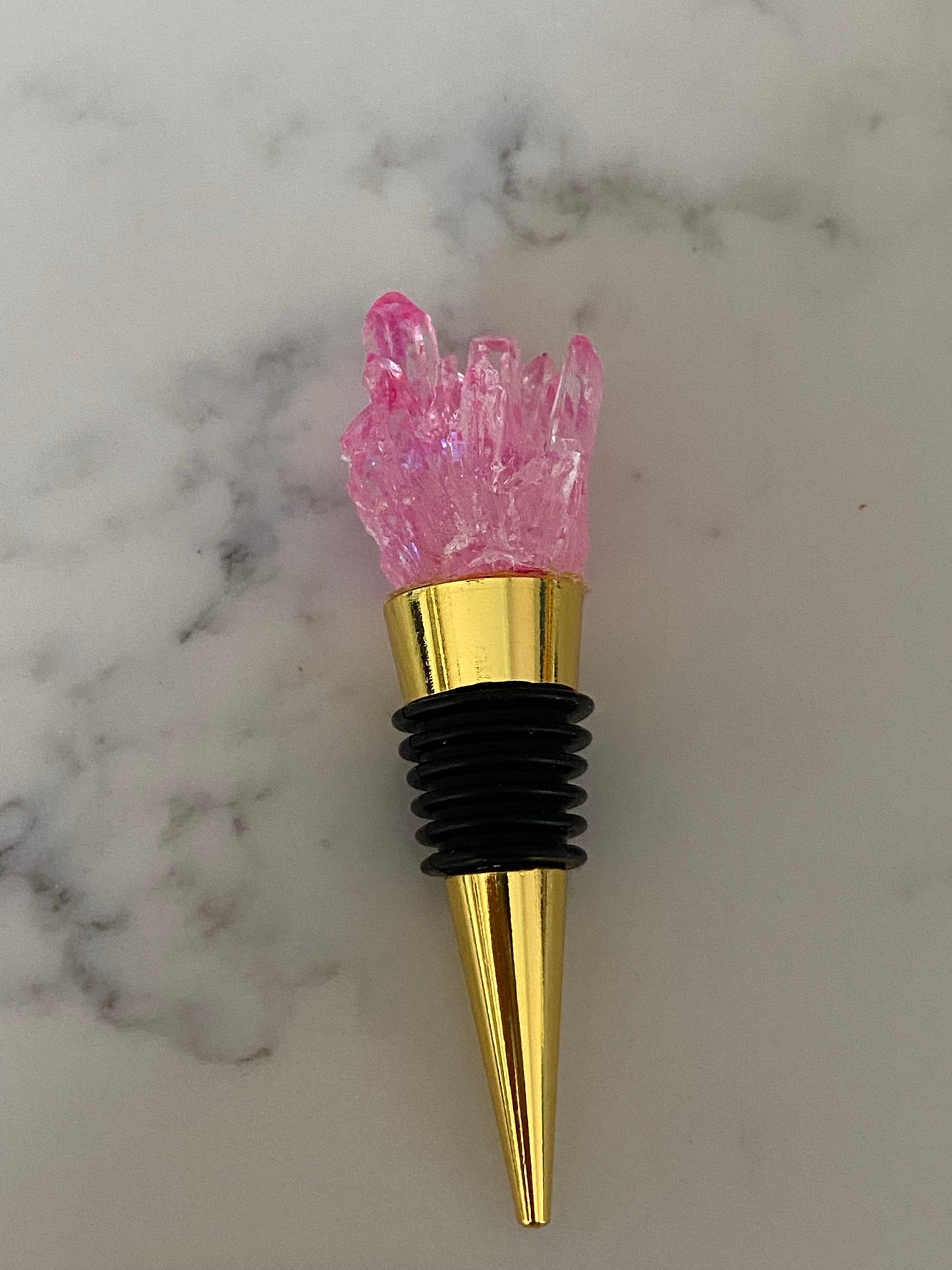 Crystal wine topper